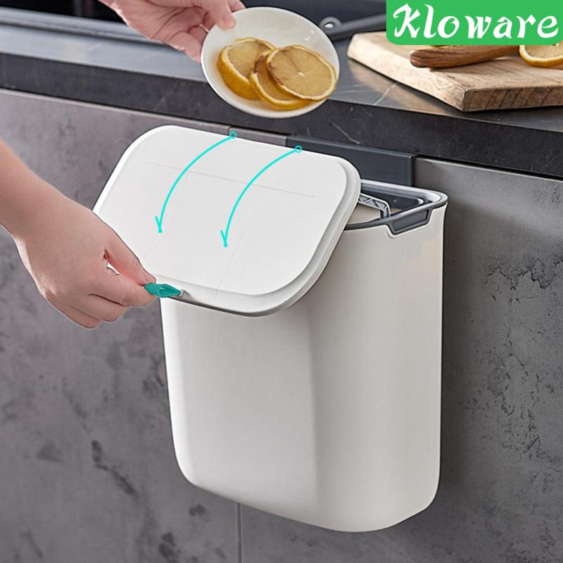 Thùng Rác Gắn Tường 7L Có Nắp Tiện Dụng Cho Nhà Bếp / Phòng Tắm