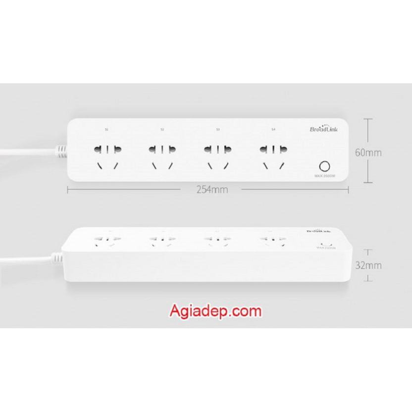 Ổ điện thông minh Broadlink điều khiển bật tắt qua wifi internet MP1 (Nhiều ổ cắm) Hàng xịn Chính hãng của Agiadep