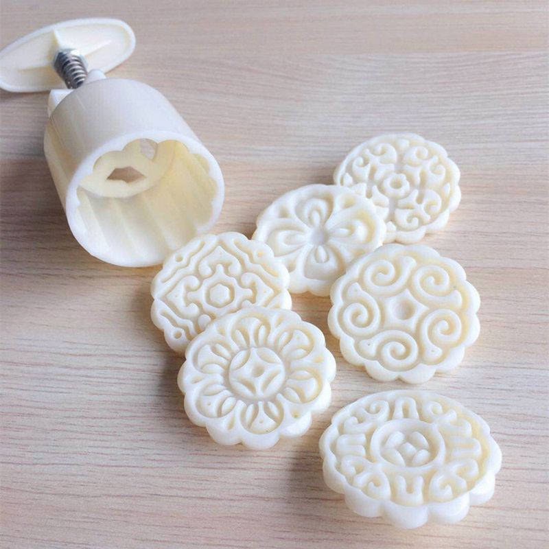 Bộ dụng cụ khuôn ấn làm bánh trung thu DIY
