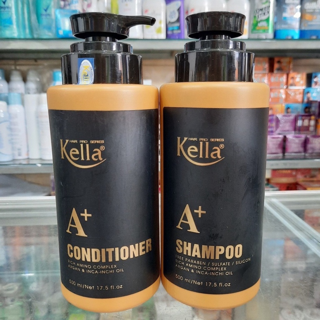 Bộ Gội xả cặp kella A+ vàng premium no sunfat   phục hồi tóc nát ,tái tạo biểu bì tóc, giúp tóc chắc khỏe