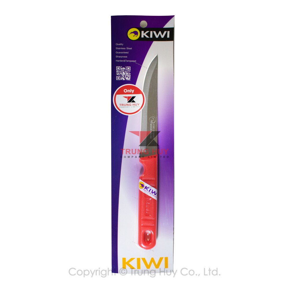 Dao gọt trái cây 5" mũi nhọn cán nhựa đỏ Kiwi R511