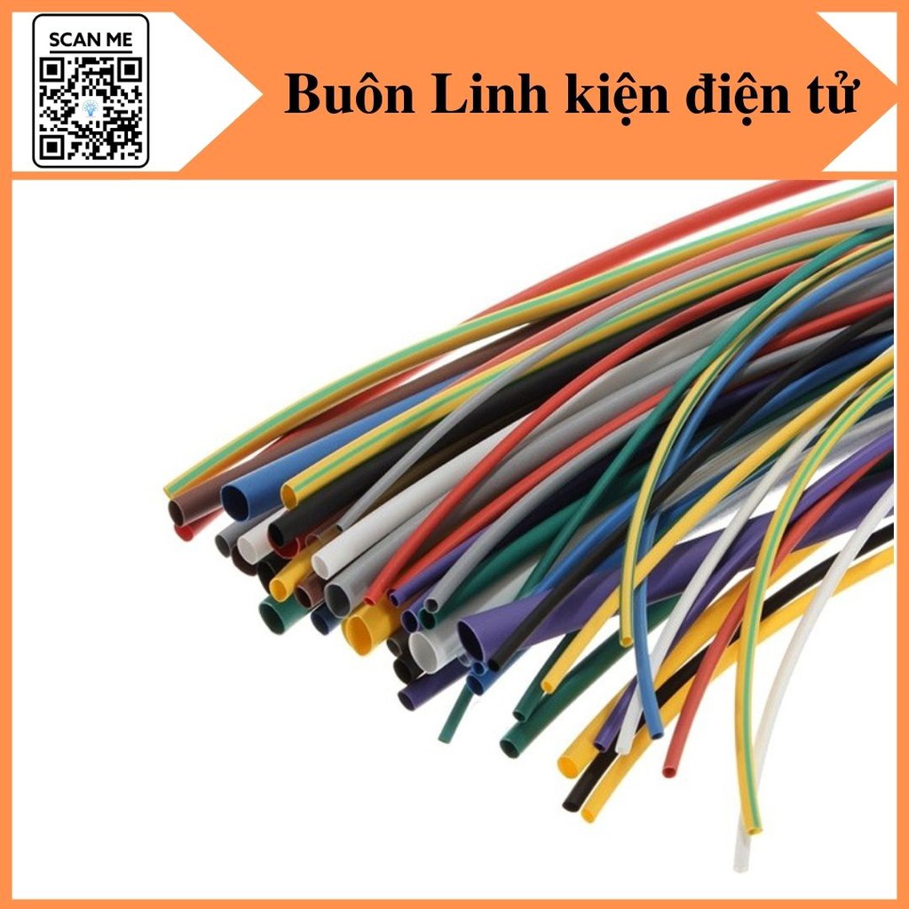 Combo 5 Ống Gen Co Nhiệt, Cách Điện phi 1-2-3-4-5 Mỗi Sợi 1m - Màu Sắc Ngẫu Nhiên