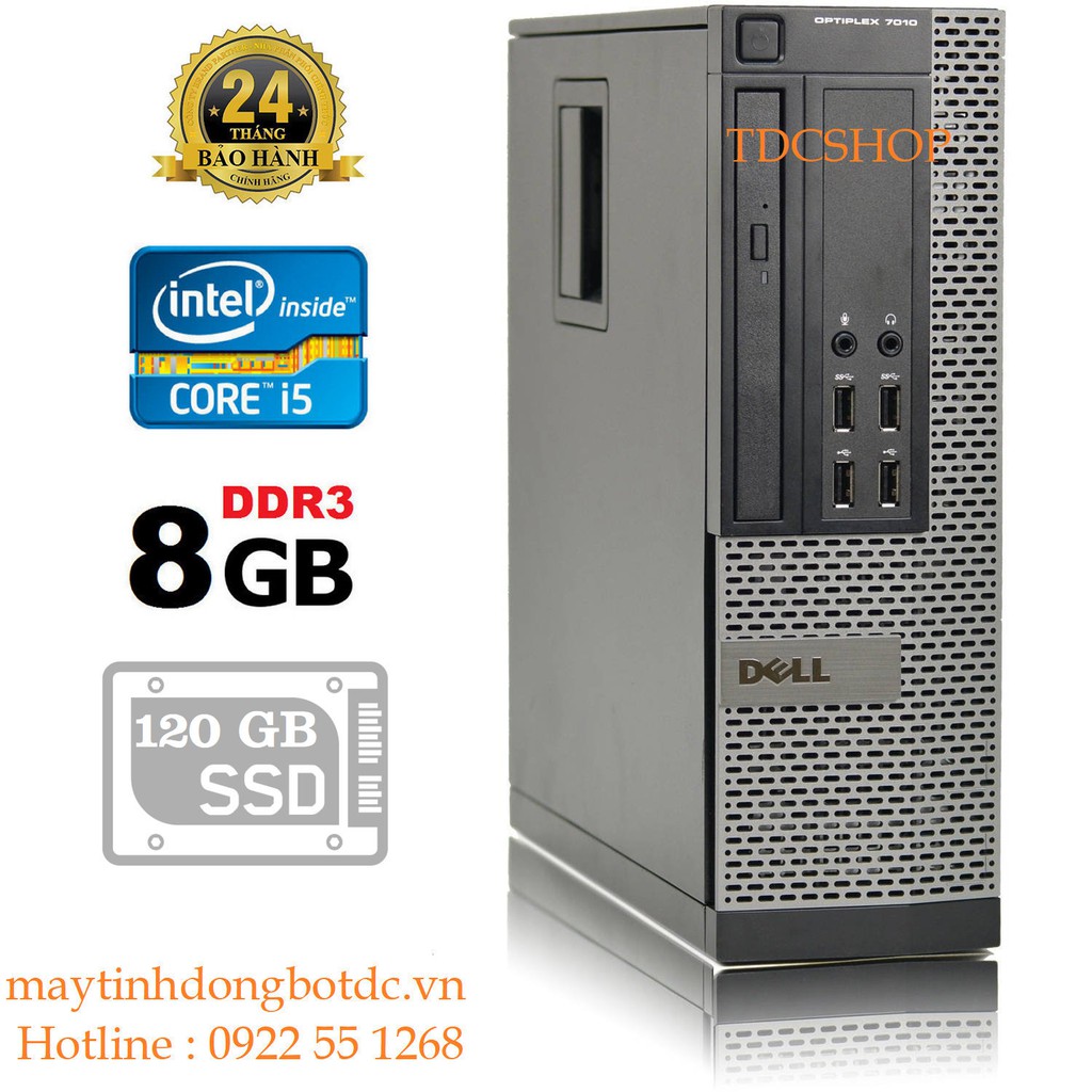 Máy Tính Để Bàn Dell Optiplex 7010 Intel Core I5 3470, Ram 8gb, ổ cứng ss 120gb, VGA rời quadro 600. Hàng Nhập Khẩu