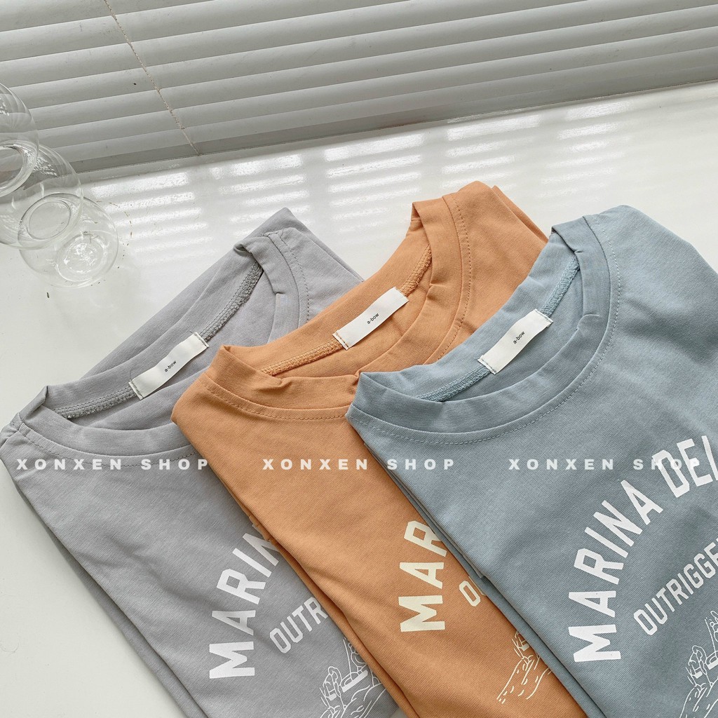 ÁO THUN NỮ XONXEN SHOP phom rộng in chữ  dễ thương chất cotton dày dặn freesize mã 708