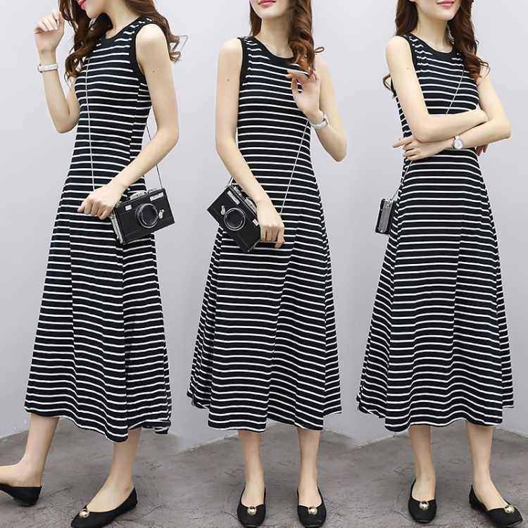 Đầm Maxi Sát Nách Kẻ Sọc Dáng Ôm Thời Trang Cho Nữ | BigBuy360 - bigbuy360.vn