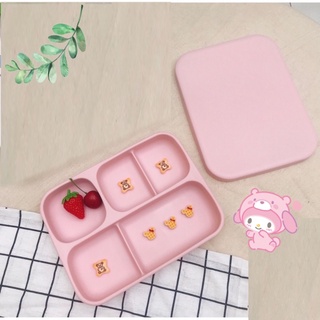 Khay silicone Bobby Doll cao cấp chống đổ cho bé ăn dặm