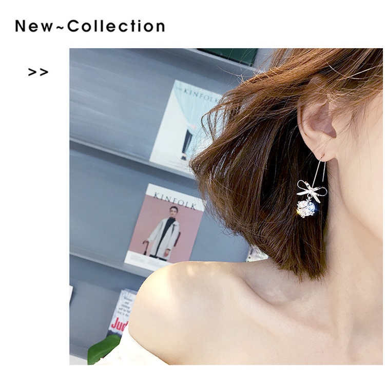 Khuyên Tai Nữ Hình Tròn Đính Đá Phong Cách Bohemian Thời Trang Mới