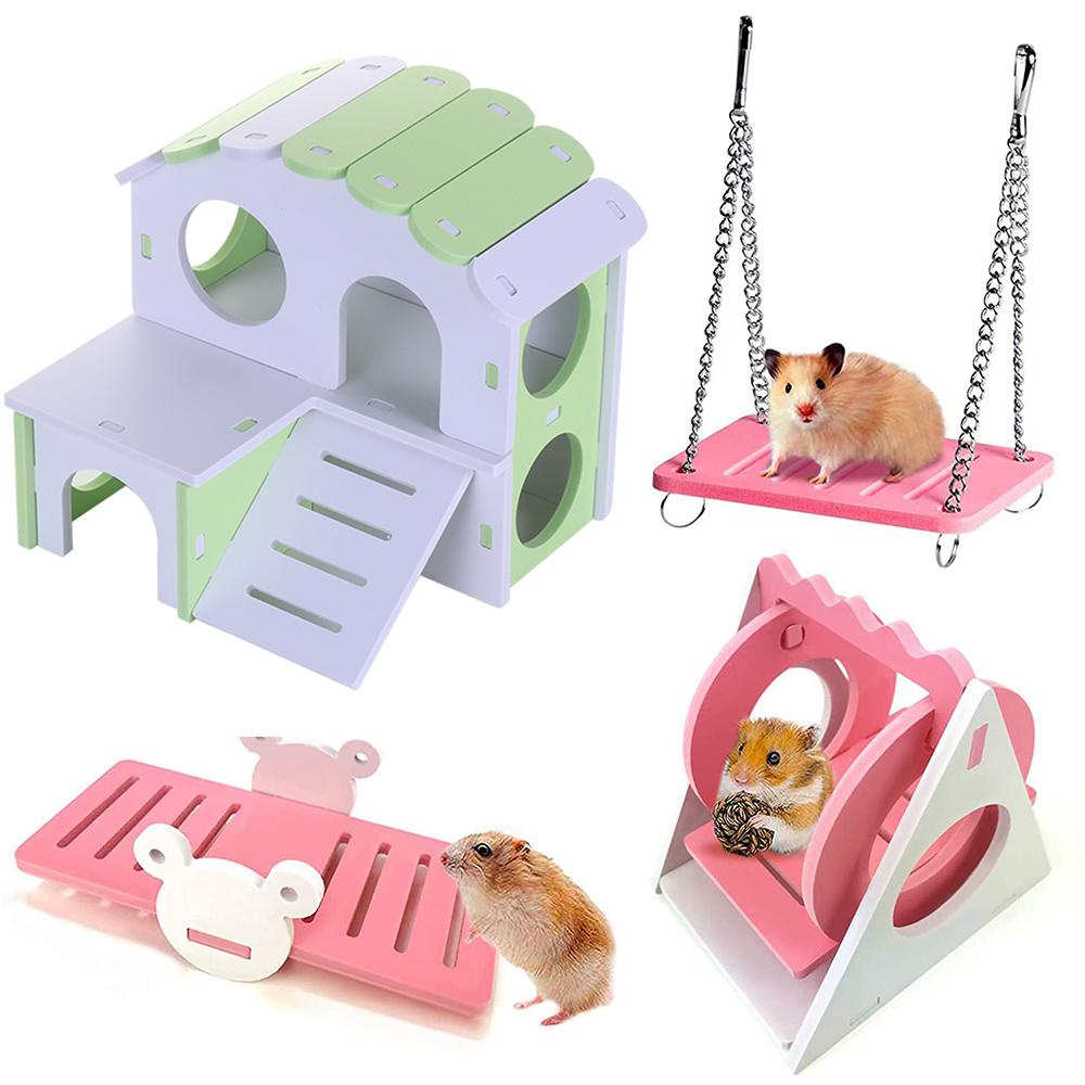 Xích Đu Gỗ Xinh Xắn Cho Chuột Hamster