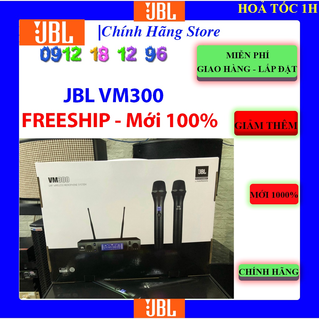 [JBL VM300] Micro không dây JBL VM300, Bảo hành chính hãng 12 tháng.