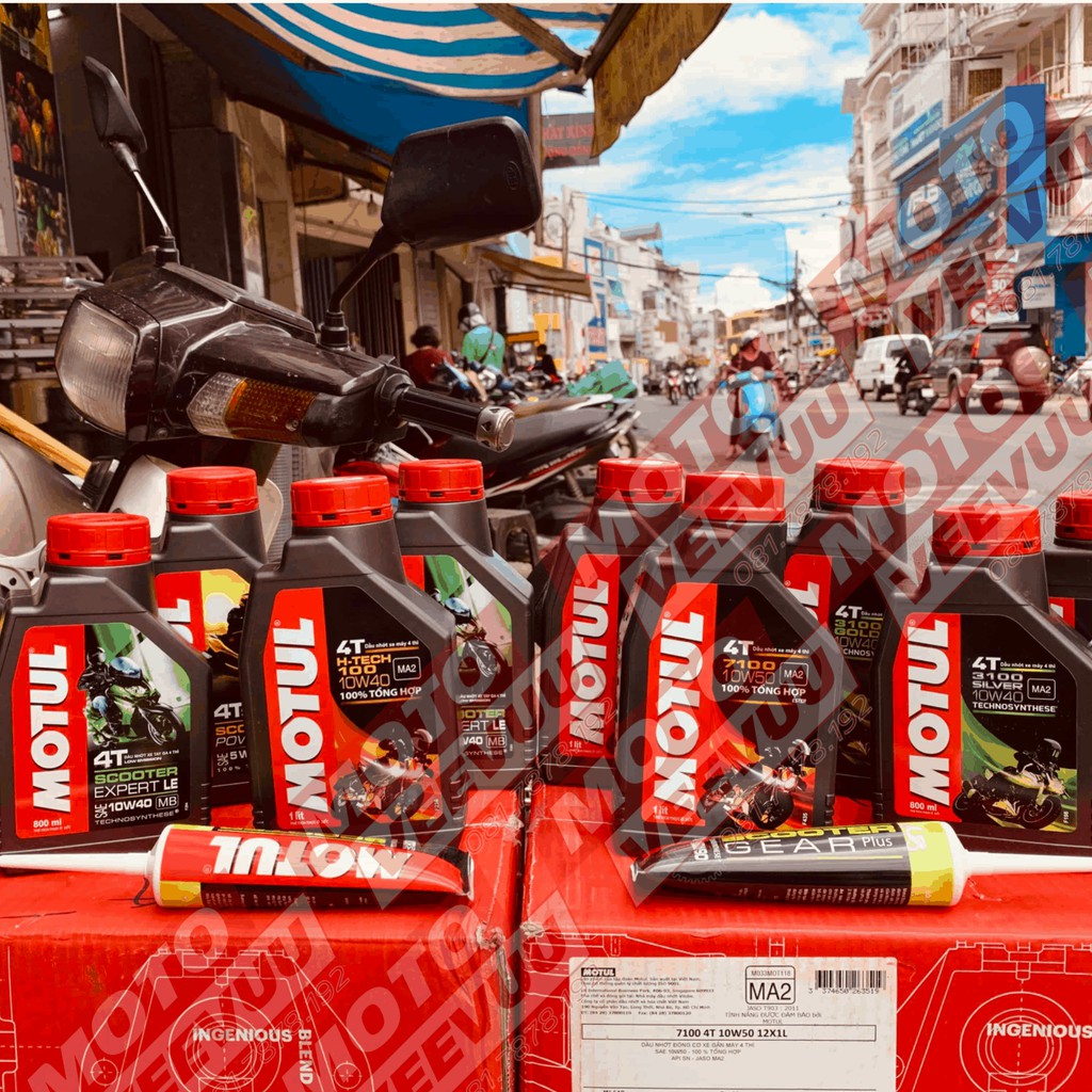 Dầu nhớt xe ga Motul Scooter Power LE 5W40 1 Lít &amp; 800 ml