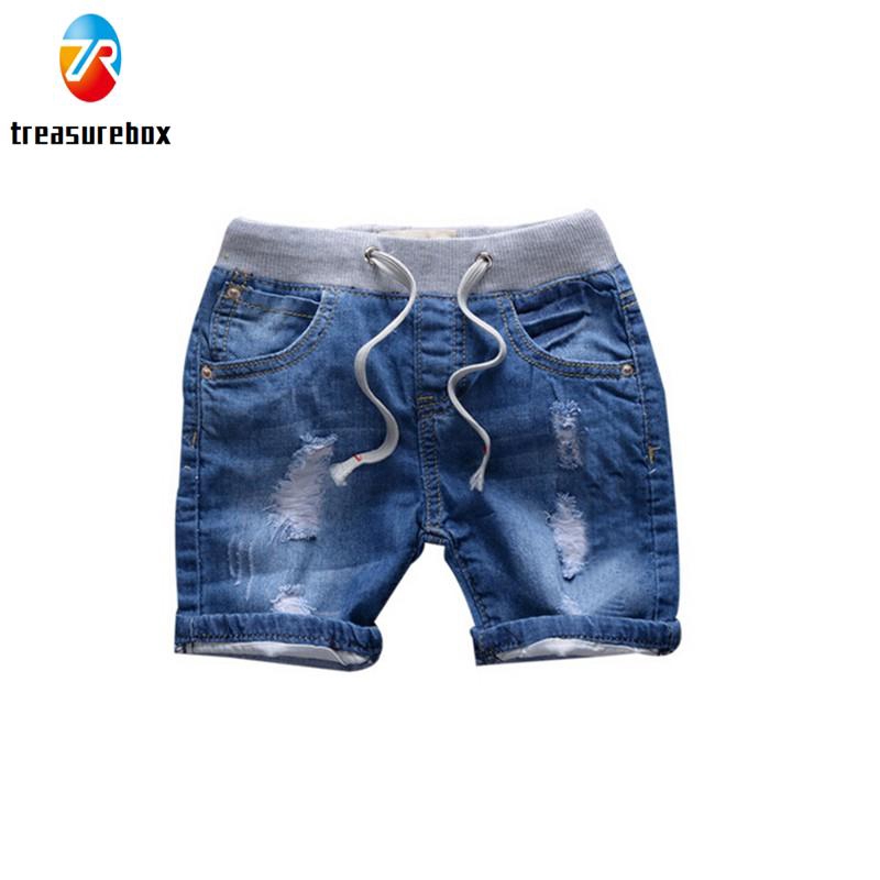 Quần Short Denim Lưng Cao Cho Bé Trai / Gái (3-9 Tuổi)