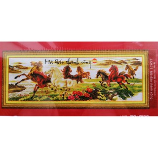 Tranh thêu chữ thập Mã đáo thành công 222573