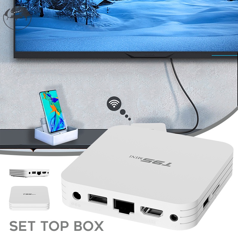 Đầu thu TV Box Android thông minh 2.4G 4K HD kỹ thuật số dễ lắp đặt