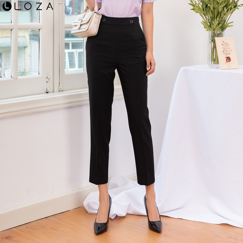 Quần âu nữ LOZA phối đai cạp - LQ3089