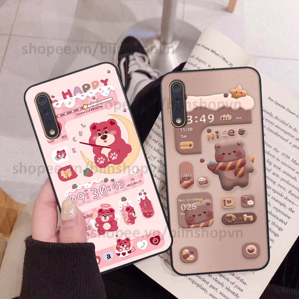 Ốp Vivo S1 / S1 Pro in 3D icon gấu nổi siêu xinh, siêu đáng yêu, cá tính phong cách