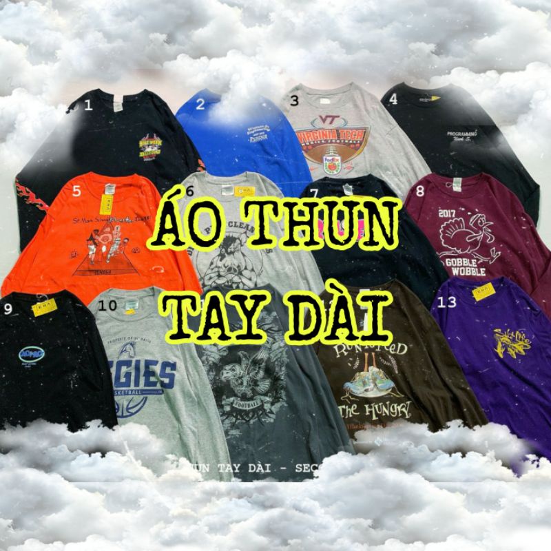 [SIZE L] ÁO THUN MỸ TAY DÀI 2HAND - CHỌN MẪU