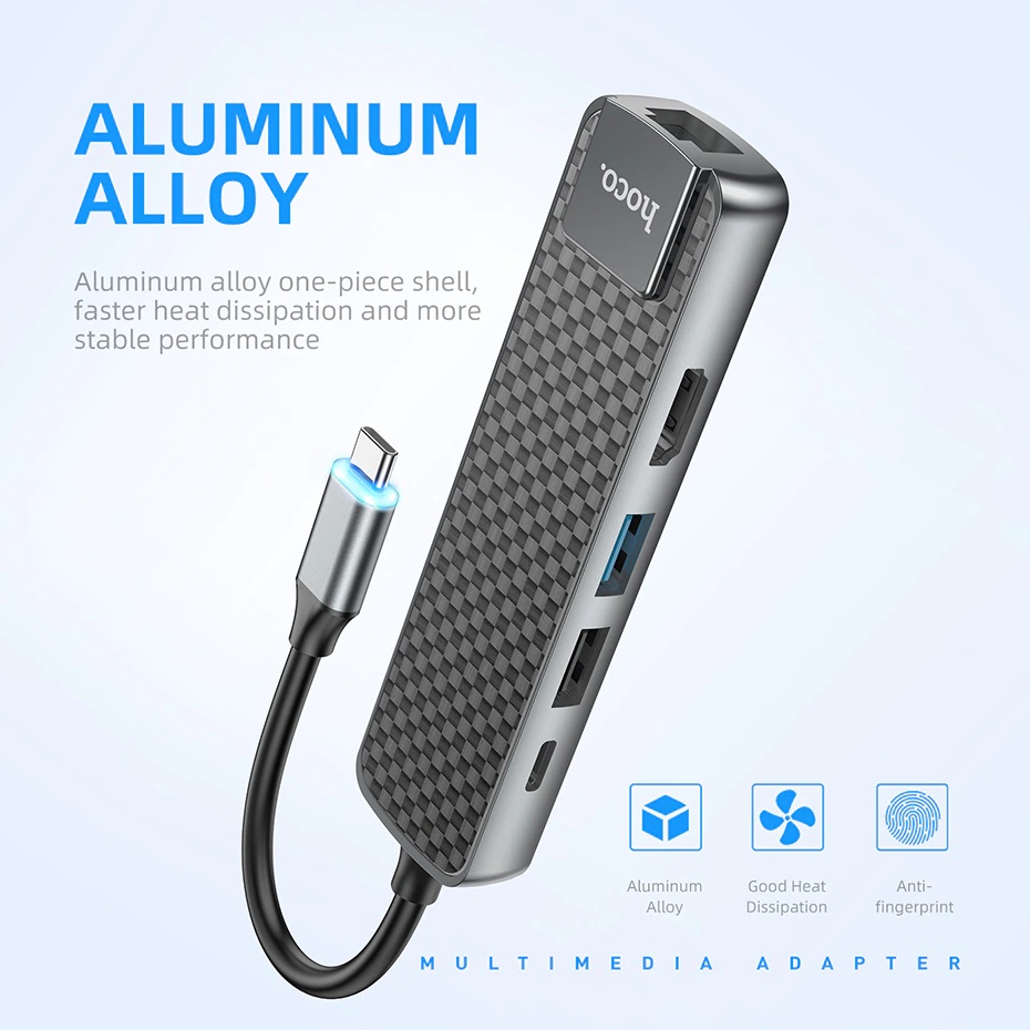 HUB USB-C RA HDMI – LAN – USB 3.0 HOCO HB23