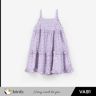 [BIRDY - VA91] Đầm bé gái thiết kế (Váy bé gái) Đầm 2 dây dún 2 tầng họa tiết hoa siêu dễ thương - Hàng cao cấp