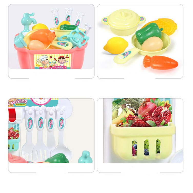 Bộ đồ chơi nấu ăn dành cho bé cute xinh xắn dễ thương gồm 22 món