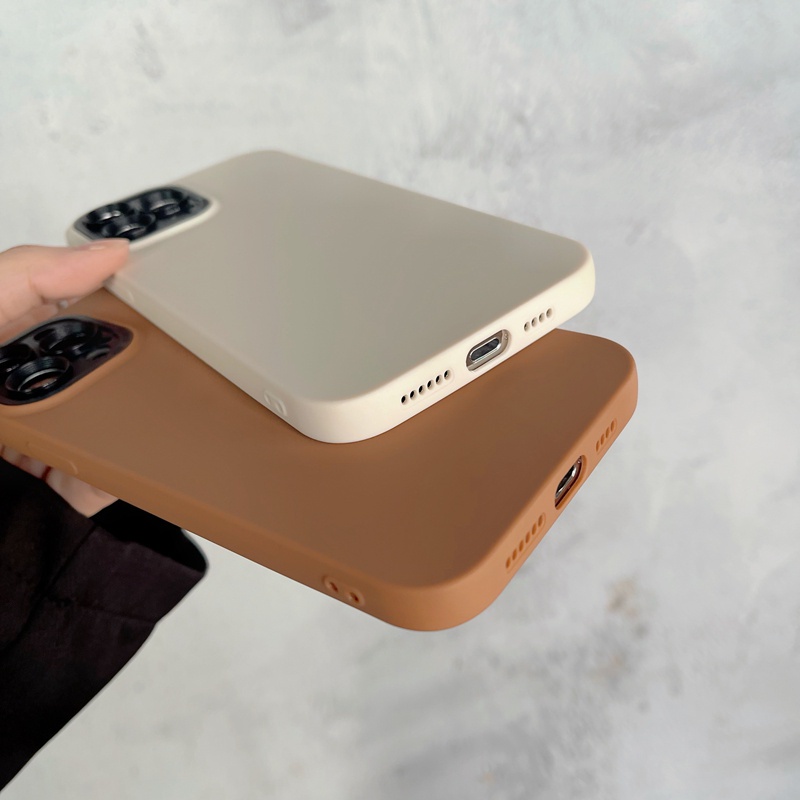 Ốp Điện Thoại Silicon Hai Trong Một Màu Kẹo Cho IPhone 13 Pro Max IPhone 12 11 X XS Max XR 7 8 Plus SE