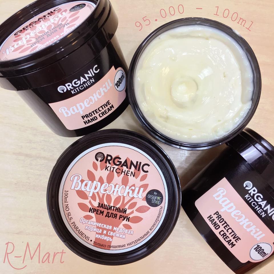 Kem dưỡng da tay Nga ORGANIC KITCHEN, Kem dưỡng tay Nga từ quế, mật ong và gừng tươi, kem tay của Nga 100ml