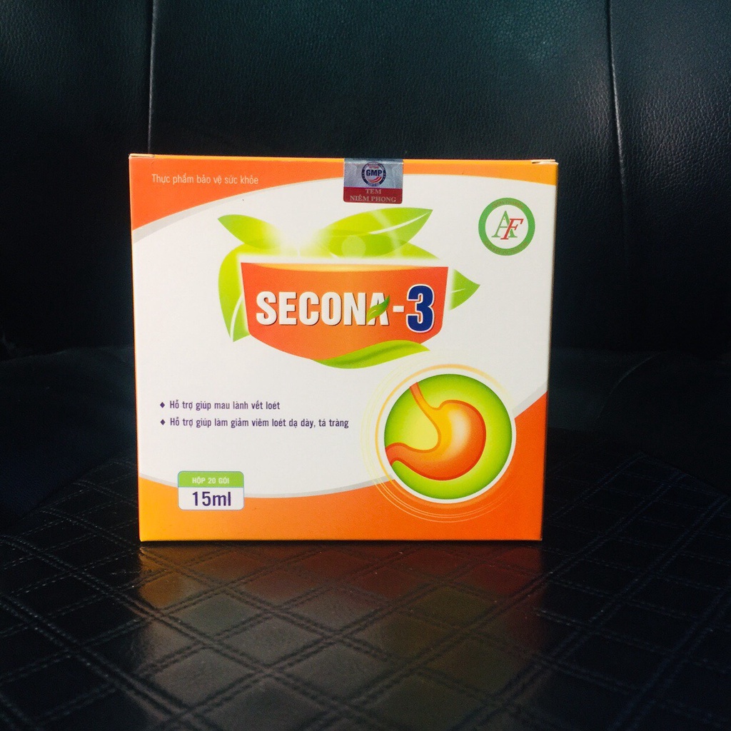Dạ dày, tá tràng, nhuận tràng gói uống Secona-3, hộp 20 gói giúp giảm viêm loét dạ dày và tá tràng hiệu quả
