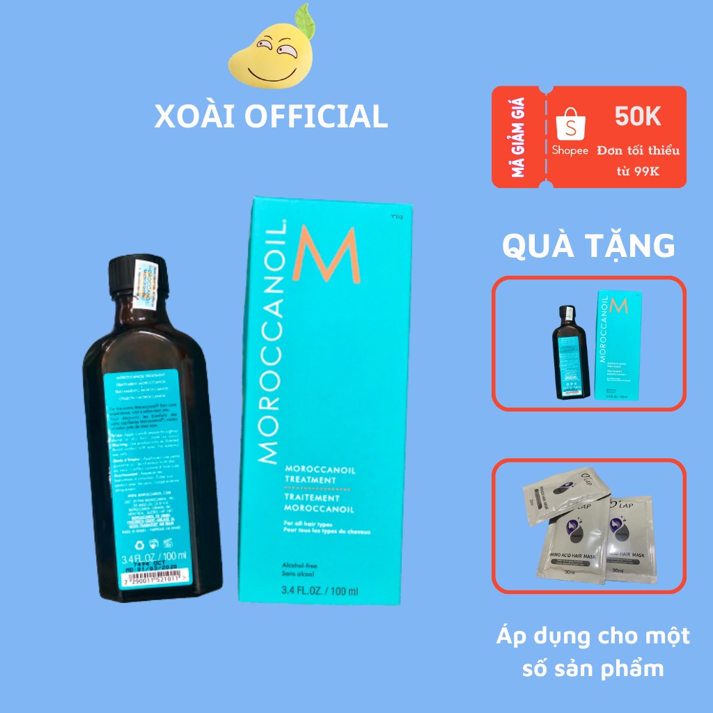 Tinh Dầu Dưỡng Tóc Moroccanoil Dưỡng Ẩm, Chăm Sóc Tóc 100ml
