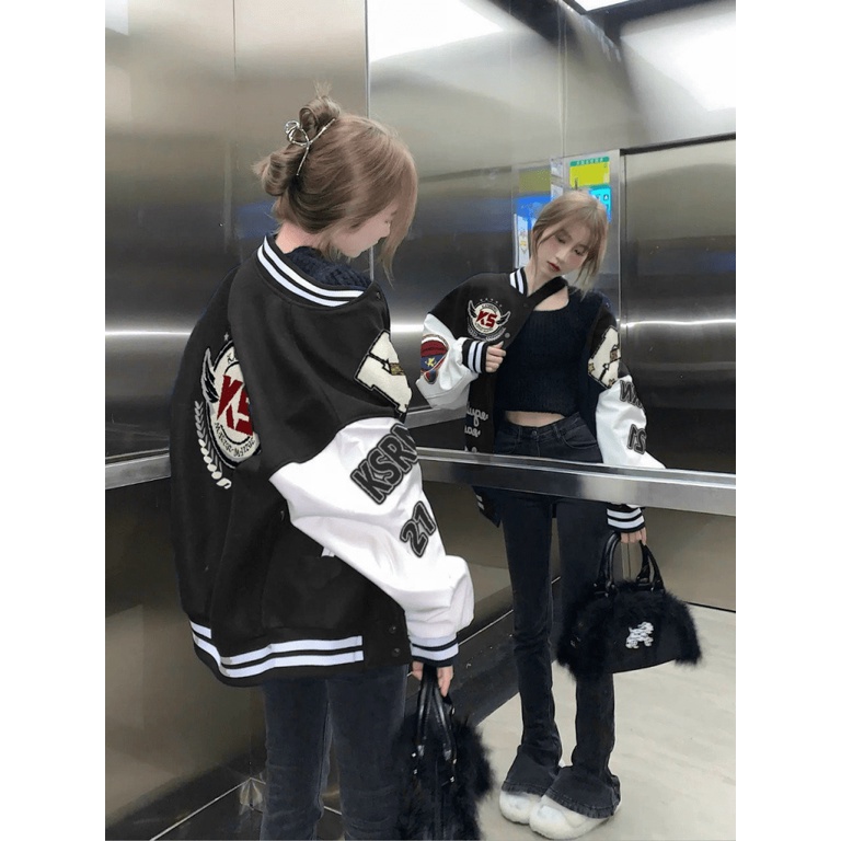 Áo Khoác Bomber Nữ Chất Nỉ Pe Sịn Sò, Form Unisex, Hình In Đẹp, Kiểu Rộng Mặc Đẹp Thoải Mái [NEW UNISEX]