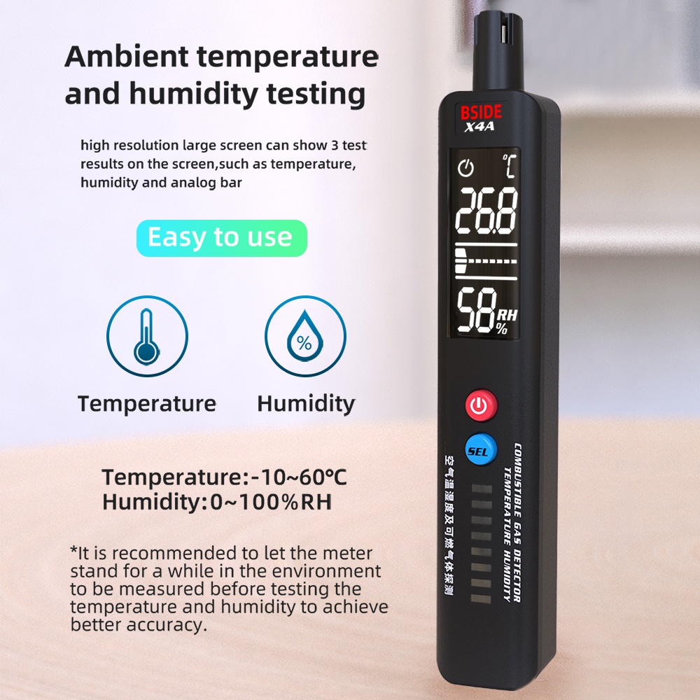 DIYMORE Thiết bị đo độ ẩm khí gas bside x4a kèm phụ kiện