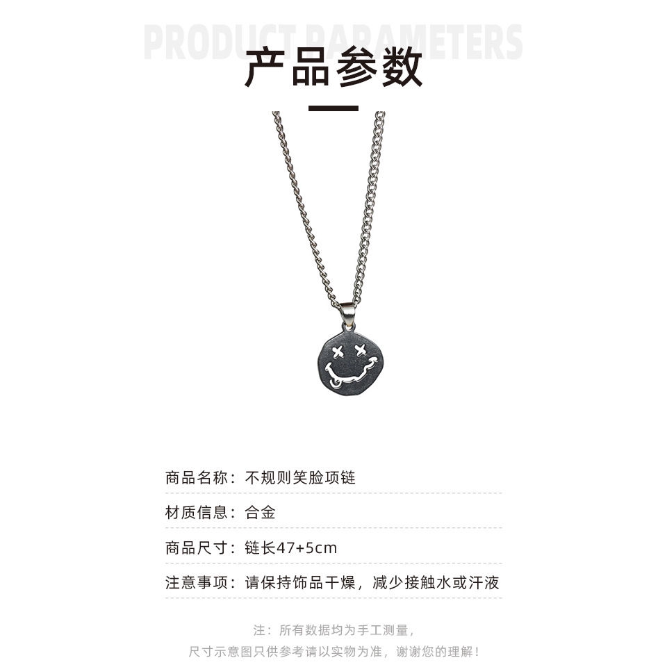 Dây chuyền mặt hình mặt cười kiểu dáng đơn giản thời trang mới mẻ