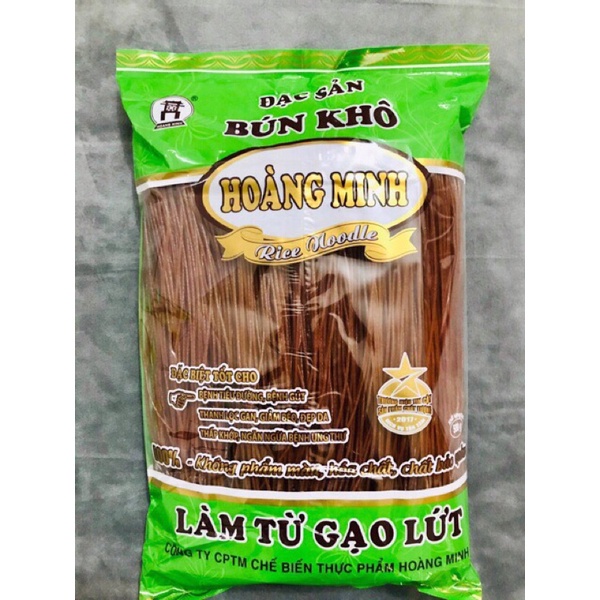 Bún phở gạo lứt HOANG MINH 🔸GIÁ TỐT NHẤT🔸 bún tốt cho người ăn kiêng, tốt cho tiêu hóa (250gr)