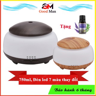 Máy khuếch tán tinh dầu siêu âm cao cấp có led đổi màu sang trọng | Đèn xông tinh dầu thiên nhiên khử mùi diệt khuẩn