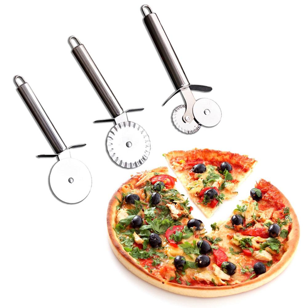 Dụng cụ cắt bánh Pizza đơn bằng thép không gỉ Dụng cụ làm bánh Pizza gia đình