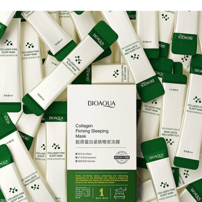Mặt Nạ Ngủ Collagen Dạng Lỏng Dùng Một Lần Dưỡng Ẩm Làm Trắng Trị Mụn Dưỡng Ẩm Lâu Trôi Phong Cách Hàn Quốc
