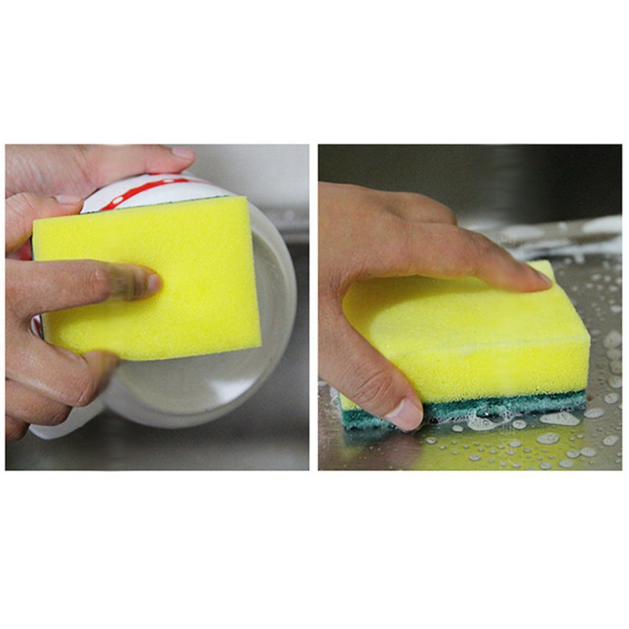 Miếng Rửa Bát Kiêm Cọ Xoong Xanh 2 mặt