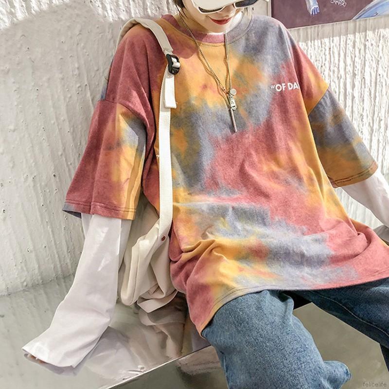 Áo Thun Tay Ngắn Cổ Tròn Dáng Rộng Đơn Giản