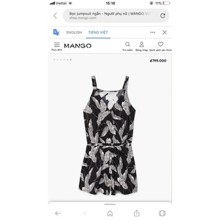 JUMSUIT MANGO XUẤT DƯ XỊN
