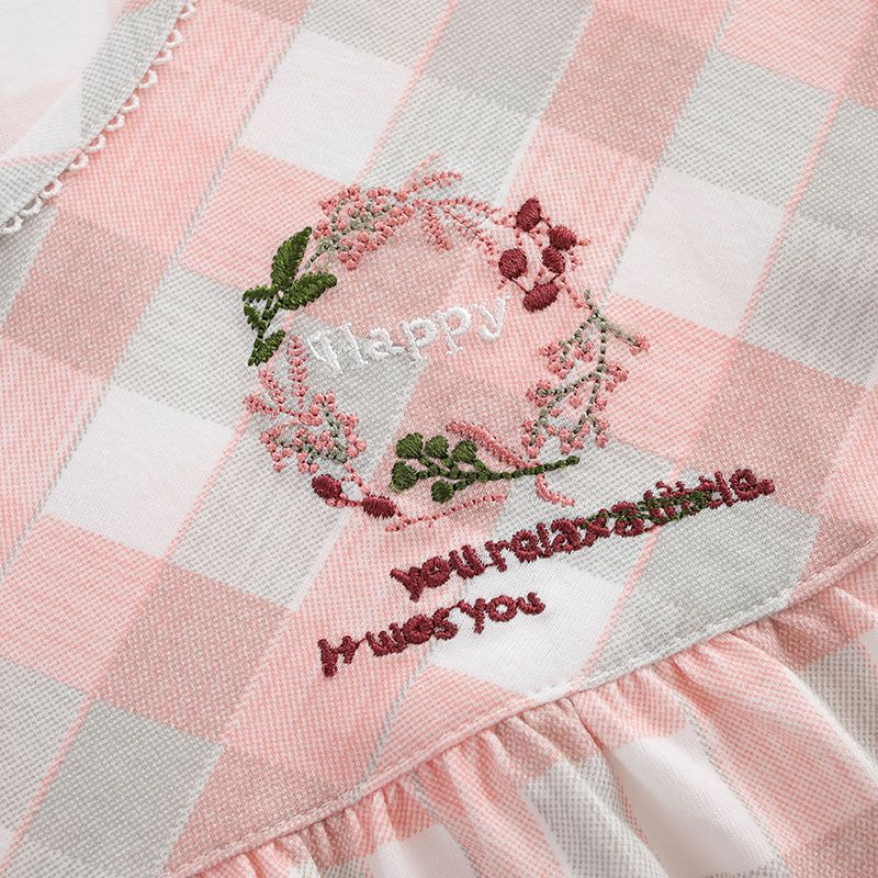 Bộ Đồ Ngủ Cotton Hai Mảnh Tay Dài Dáng Rộng Thời Trang Thu Đông Cho Nữ N4