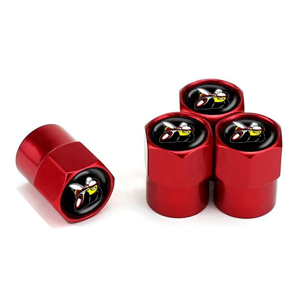 Bộ 4 Nắp Van Lốp Xe Hơi / Xe Tải / Xe Máy / Xe Đạp Bằng Kim Loại Chống Mòn