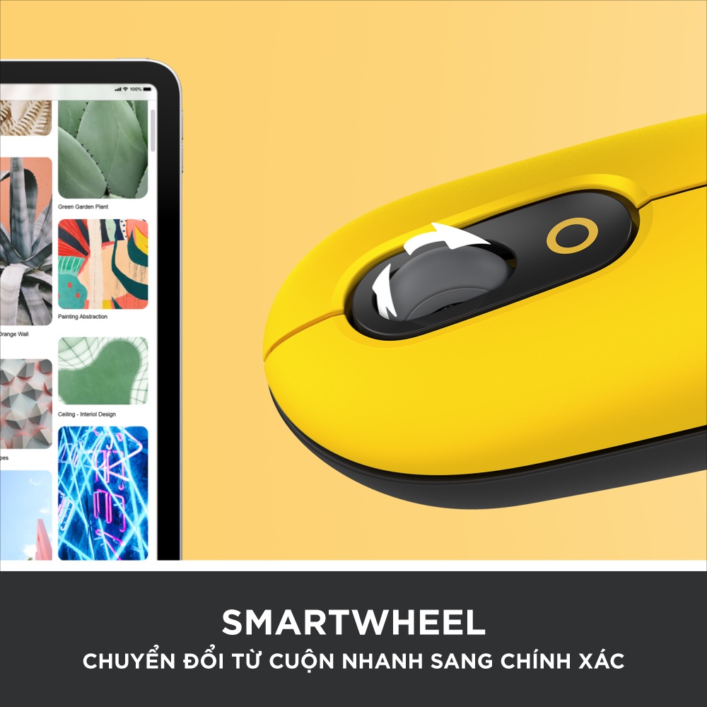 [Mã ELLOGIWL5 giảm 10% đơn 500K] Chuột không dây bluetooth Logitech POP Mouse - Emoji tùy chỉnh, Silent Touch giảm ồn