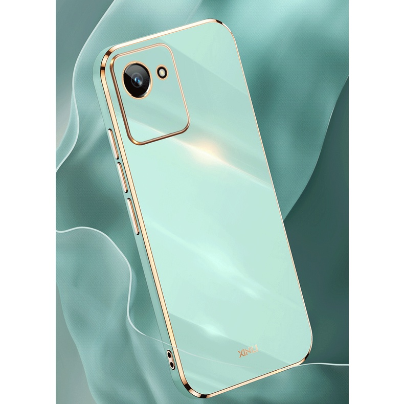 Ốp Điện Thoại Silicon Vuông Mạ Màu Chống Sốc Bảo Vệ Camera Cho Realme C30 C30S Narzo 50i Narzo50i Prime