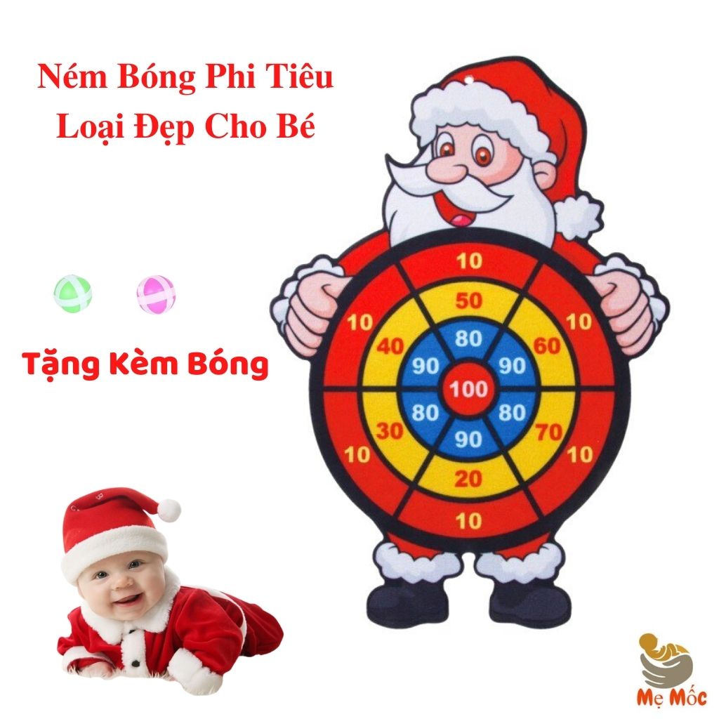 Đồ Chơi Ông Già Noel Bảng Ném Bóng Dính Cho Bé Gái, Trai, Phi Tiêu bóng, Shop Mẹ Mốc ,NBD