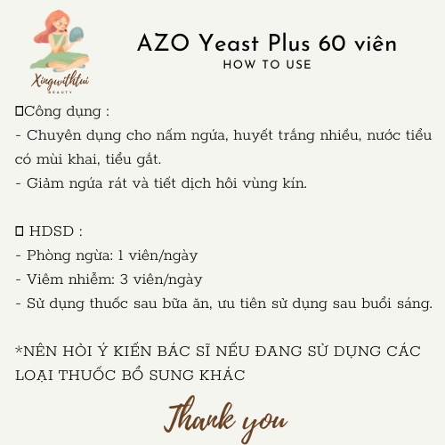 Viên uống AZO - hỗ trợ đường tiết niệu