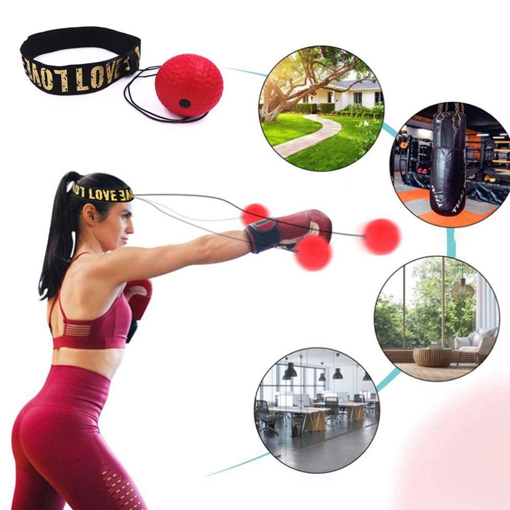 Bóng Tập Đấm Bốc Kèm Dây Đeo Đầu Bằng PU Có Thể Điều Chỉnh Hỗ Trợ Luyện Tập Phản Xạ