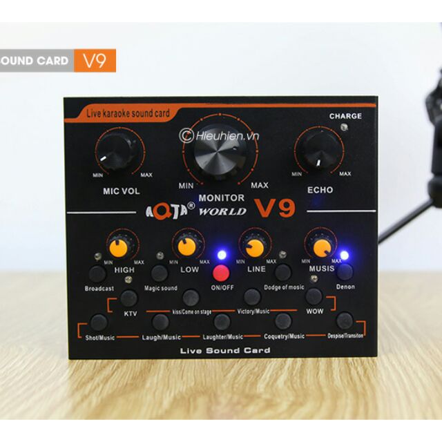 Sound card V9 bản quốc tế autotune full dây kết nối