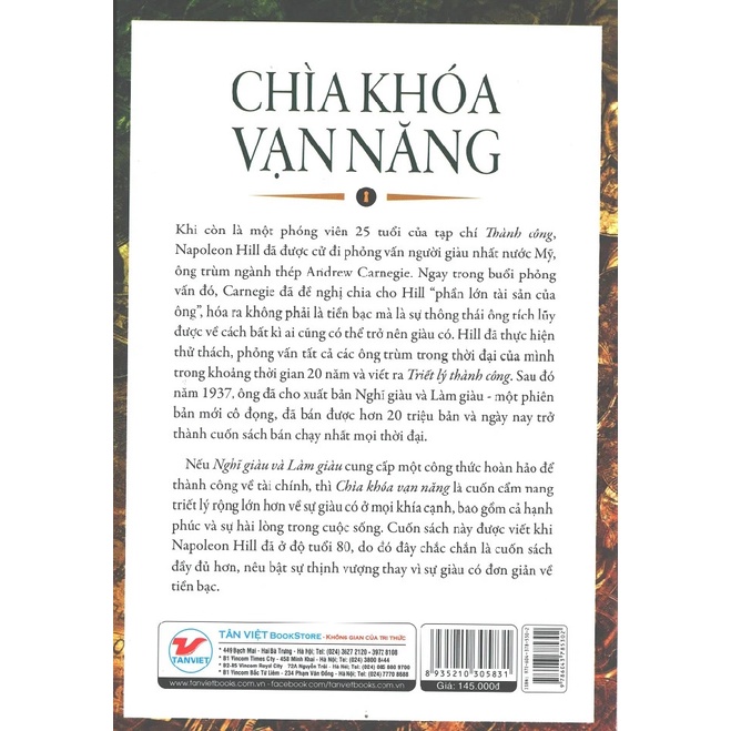 Sách - Chìa Khóa Vạn Năng - Mở Khóa Bí Mật Trong Thành Công Của Napoleon Hill