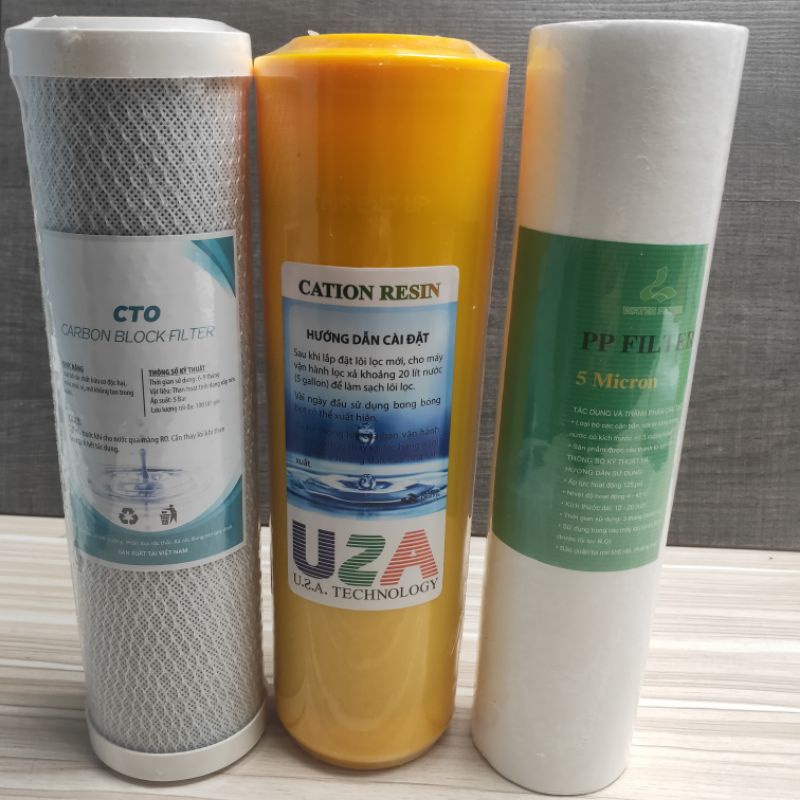 Bộ lõi 1 nesca, 2 cation, 3 cto. bộ lõi dùng cho nước giếng khoan