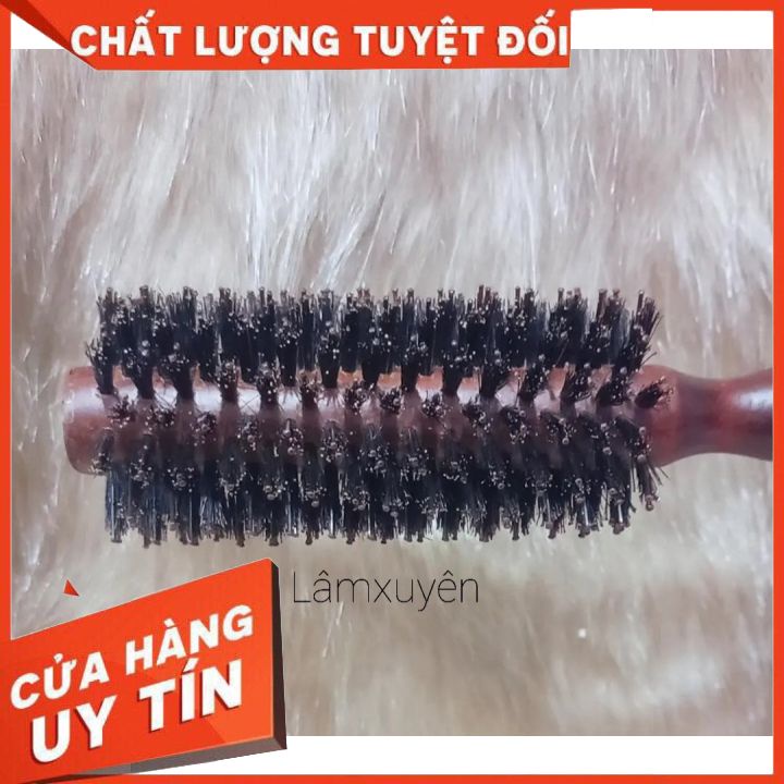 LƯỢC TRÒN SẤY TÓC TẠO KIỂU CÁN GỖ cao cấp bắt tạo lọn phồng tóc