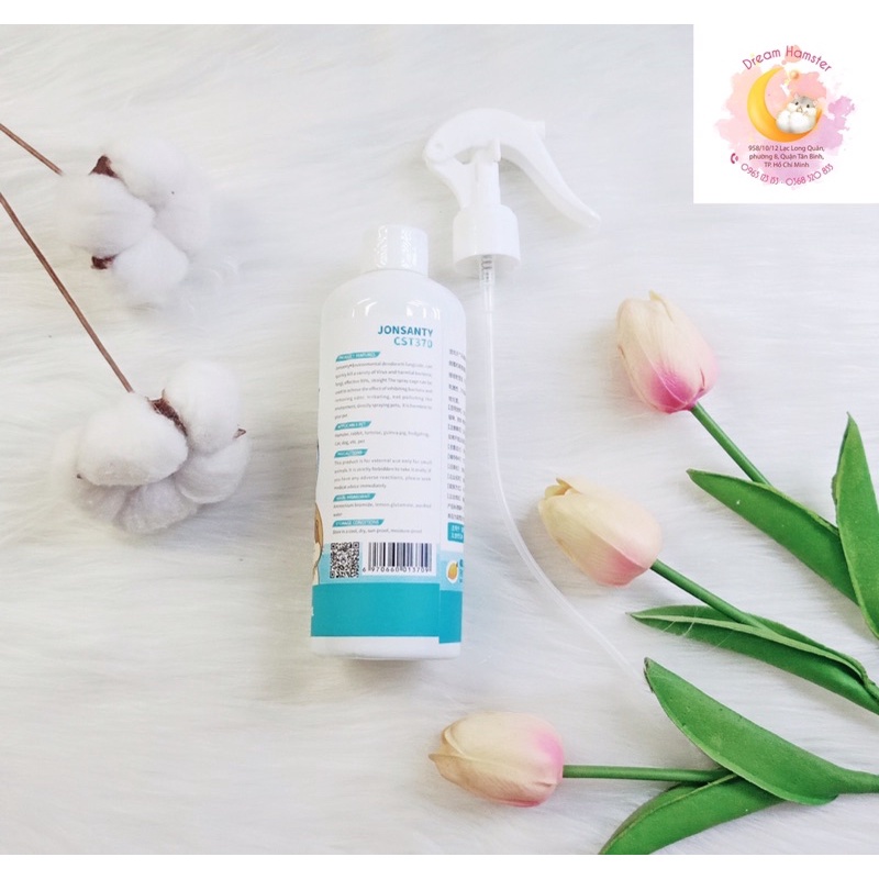 Xịt khử mùi & kháng khuẩn Jonsanty cho hamster, thỏ, bọ, nhím, chó, mèo...