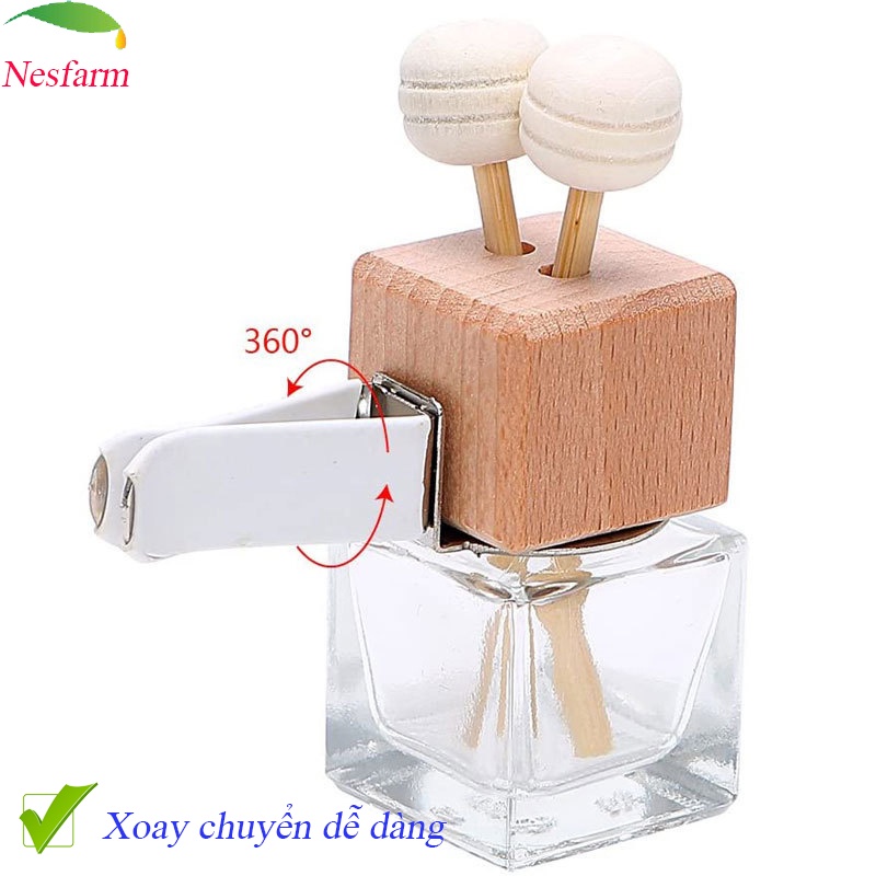 Vỏ lọ cài xe oto tiện dụng hot nhất đựng tinh dầu, nước hoa thơm VL01